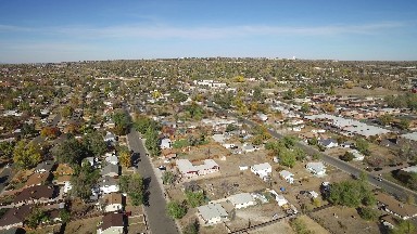 aerial view of a domesticated area with many buildings and roads COLORADO