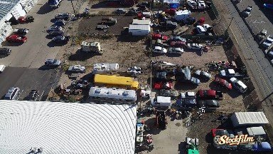 Aerial View of a Parking and Vehicle Storage Area, Colorado