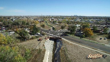 Colorado, United States: Birds Eye View of a Highway with Road Extending Off