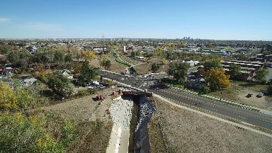 birds eye view of a highway with road extending off COLORADO