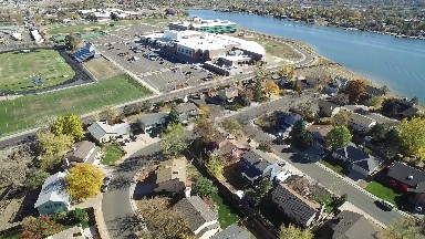airplane view of a community. COLORADO