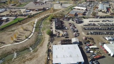 airplane view of a small community. COLORADO