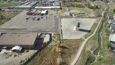 airplane viewing of a parking lot and normal city life. COLORADO
