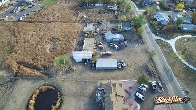 Colorado, United States: Aerial View of a Small Town Overlooking the Main Highway