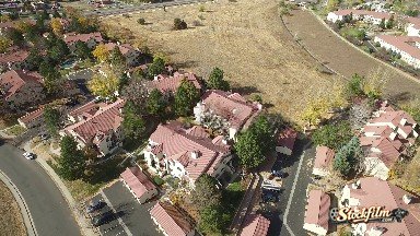 A Field Next to the Rich Part of Town, Seen from Above at Daytime Colorado