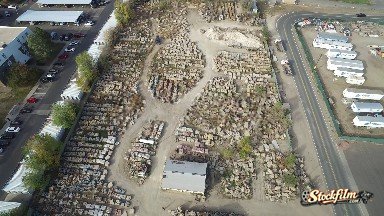 Colorado, United States: Aerial View of an Enclosed Industrial Area Housing Block Stone