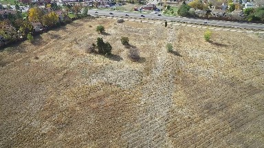 sight from an airplane, cars driving on highway. COLORADO