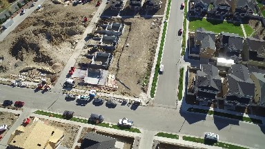 a panoramic view of the construction of a new and large neighborhood COLORADO