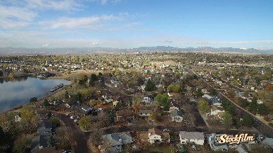 An Aerial View Of A Medium Sized Town On A Clear Day Colorado