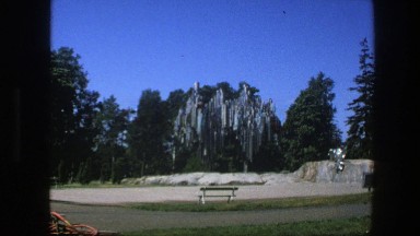 1975: family vacation to a park with monuments and historical markers SWEDEN