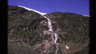 1976: View of Water Flowing Down a Mountain in Norway