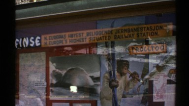 1976: A Business Window Full of Advertisements in Norway