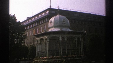 1976: gazebo in front of large building NORWAY