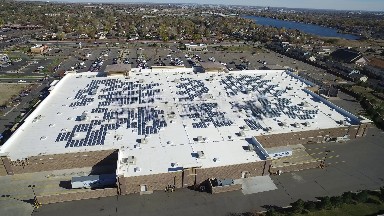 birds eye view on the ceiling with air condition on the top COLORADO