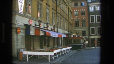 1975: Man Walks to Buy Flowers in Stockholm