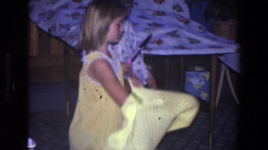 1971: little girls getting ready for bed. SAINT PAUL MINNESOTA
