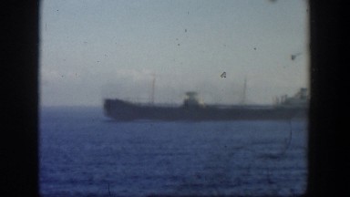 1951: A Large Cargo Ship Moving in a Body of Water, Cuba