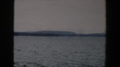 1951: View of a Large Body of Water in Wyoming