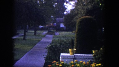 1954: casual view of a home and sidewalk. LAS VEGAS NEVADA