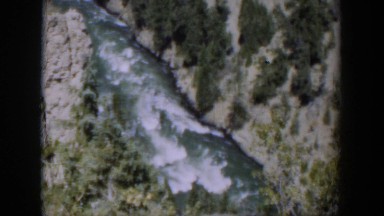 1951: river and mountain in autumn WYOMING