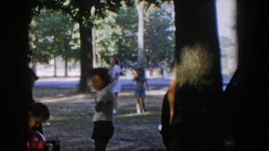 1954: a mother and child walking outside in the daytime NEVADA