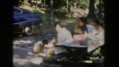 1954: group camping picnic NEVADA