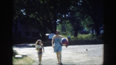 1947: mother and daughter walking CONNECTICUT