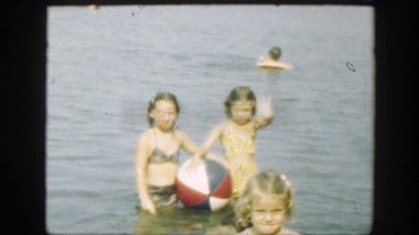 1947: children enjoying a day by the lake. CONNECTICUT