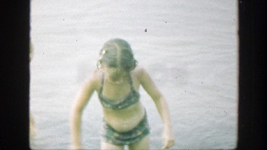1947: children enjoying a day by the lake. CONNECTICUT