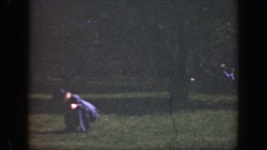 1949: cute child garden area playing outdoor CINCINNATTI OHIO
