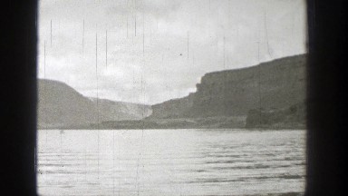 1938: Water View Mountain Wide Snow Zoom Waves Moves Boat Washington
