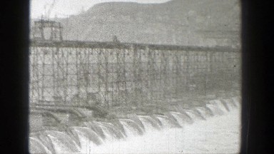 1938: View of a Dam Pouring Massive Amounts of Water in Washington