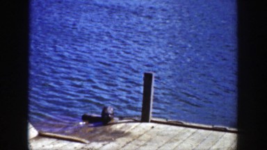 1939: little otter by the large lake. WYOMING