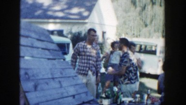 1954: Outdoor People Partying Feasting Happy Picnic Wisconsin Dells Wisconsin