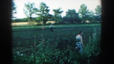 1957: quality time in the garden. MICHIGAN