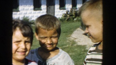 1958: three boys who have been playing in the mud tell their story. MICHIGAN