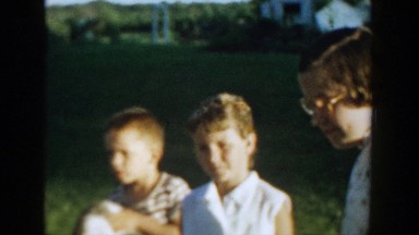 1958: children at play outside in the grass. MICHIGAN