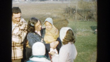 1958: A Family Outing in a Vast Field in Cold Weather Michigan