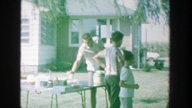 1964: family reunion enjoying a nice time together. MICHIGAN
