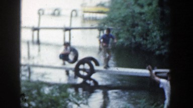 1964: people walking around outside and having fun while making new memories