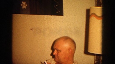 1964: two men on a couch at christmas WISCONSIN