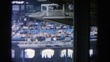 1964: a huge stadium like area people sitting YANKEE STADIUM NEW YORK