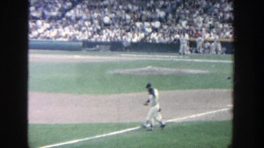 1964: a professional baseball game at a packed stadium YANKEE STADIUM NEW YORK
