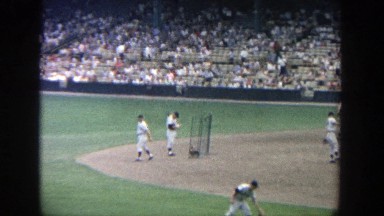1964: Professional Baseball Pre-Game Warm Up at Yankee Stadium New York