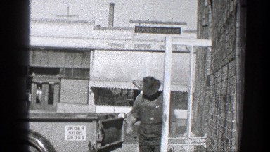 1936: Man Getting Ready for Pickup in His Truck, California