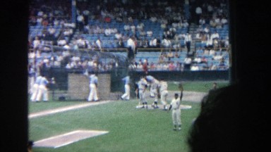 1964: Baseball Players and Audience Gearing Up for the Big Game Yankee Stadium