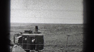 1936: earth remover is working on the arid vast land CALIFORNIA