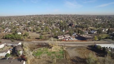 aerial view of town COLORADO
