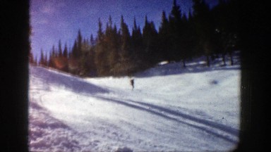 1961: skiers racing downhill. ASPEN COLORADO