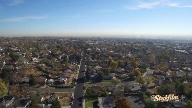 Colorado, United States: Flying Over a Residential Neighborhood in the City at Daytime